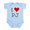 Sky Blue, variant on CafePress - I Love PJ Infant Bodysuit - Baby Light Bodysuit, Size Newborn - 24 Months