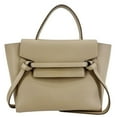 thumbnail image 1 of Pre-Owned Celine Mini Belt Grained Calfskin Leather Shoulder Bag Beige, 1 of 15