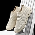 thumbnail image 6 of Men's Knit Shoes S𝗅ip On Laceless Sneakers Breathable Lightweight Athlet𝗂c Shoes Comfortable Outdoor Sports Shoes Soft Cushion Sole Casual L𝗈afers Shoes for Summer and Autumn, 6 of 9