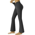 thumbnail image 2 of Women's Yoga Pants Wide Leg Pants Woman Casual Elastic Waist Flare Pants Solid Going Out Comfy Jogging Sports Gym Workout Pants,Gray Women's Yoga Pants XXL, 2 of 9