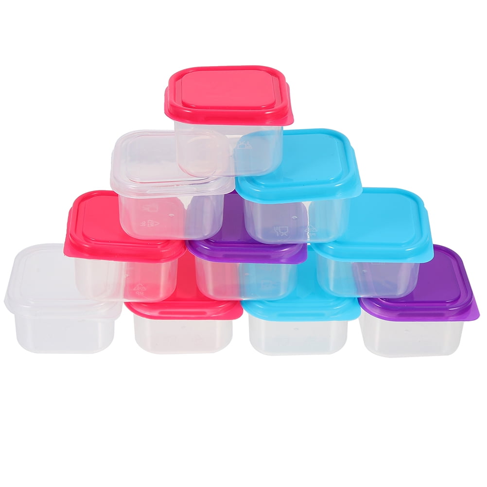 Homemaxs 24Pcs Small Freezer Boxes Reusable Freezer Food Containers Portable Food Boxes