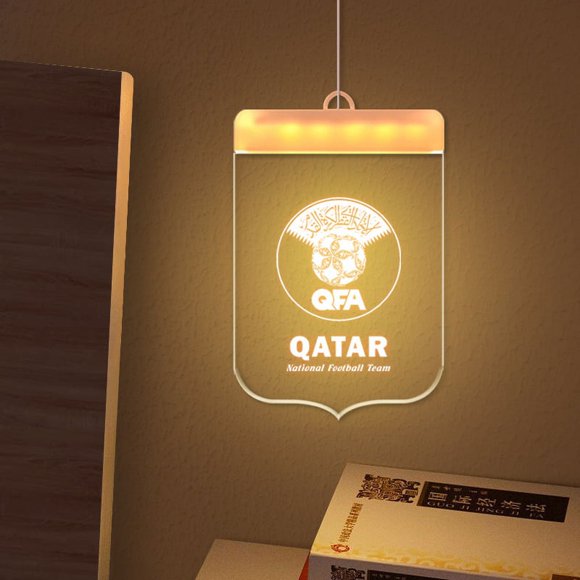 (1 set) 2022 Qatar World Cup pendant mascot small night light souvenir (Qatar)