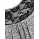 thumbnail image 3 of Camiseta de Panel de Encaje de Space Dye con Talla Extra Rosegal  Mangas largas de talla grande, 3 of 5