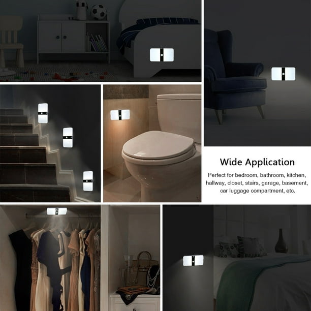 Lampe de Toilette Veilleuse LED pour WC/ Salle de Bain/Lavabo,Détecteur de  Mouvement Auto Éclairage à 8 Changement de Couleurs