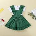 thumbnail image 2 of Fsqjgq Girls Fall Outfits Size 7/8 Fashion Girls Clothes Outfits Toddler Summer Short Sleeve Solid Tops and Shorts 2PCS Outfits Clothes Set for Children Clothing Sets Baby Girl Outfits Size 90, 2 of 7