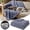 Blue, variant on Soft Knit Pet Blanket – Fluffy Throw for Dogs and Cats – Warm Couch Bed Crate Cover – Machine Washable – One Size (27.6 x 39.4 Inches)