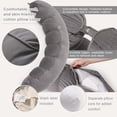 thumbnail image 4 of Almohada corporal Ailuteie Peallow, larga y redonda, para adultos, con soporte lumbar, 4 of 8