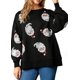 thumbnail image 3 of Suéter navideño de moda con lentejuelas Y2K, estampado gráfico, cuello redondo, informal, cómodo, suelto, de manga larga, para uso diario, 3 of 5