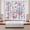 thumbnail image 2 of Ambesonne Makeup Kitchen Curtains, Makeup Cosmetics Glamor, 55"x39", Multicolor, 2 of 3