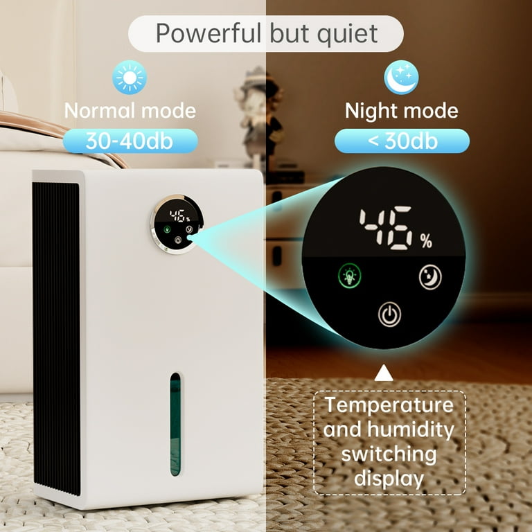 Topteng Dehumidifier, 120 oz Water Tank, Touch Screen, 7 Colors