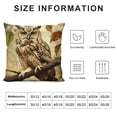 thumbnail image 5 of Creowell Funny owl Sitting on a Branch，Pillow Covers Printed Throw Pillow Cases Outdoor Decorative Pillow Covers Multi-Size，Yellow, 5 of 5