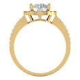 thumbnail image 4 of Halo Engagement Ring for Women - 1.8ct Moissanite in 18K Yellow Gold Promise Ring, 4 of 6