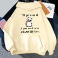 thumbnail image 2 of Charmgo Graphic Hoodies Under $15, Women Oversized Hoodie Cute Animal Graphic Drawstring Hooded Sweatshirts I'Ll Get Over It Comfort Hoodies Cute Winter Clothes for Women, Hoodies for Women Khaki M, 2 of 3