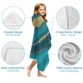 thumbnail image 7 of Teal Gold Wave Marble Pattern Hooded Bath Towel，60"x35" for Ages 3 To 12 Kids, Quick Dry Lightweight Soft Microfiber Hood Beach Towel Cover Up for Kids, 7 of 7