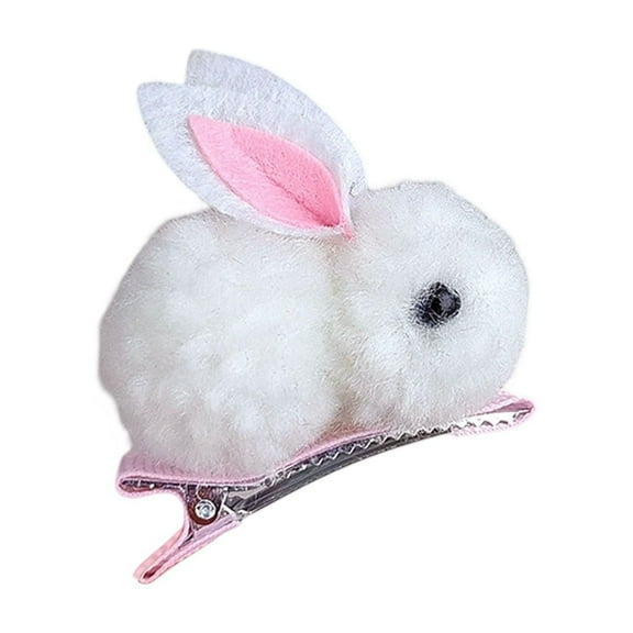 Apmemiss Bunny Hair Clips for Girls Cute Hair Ties Bunny Hair Barrettes Hair Scrunchies Cute Hair Clips Bunny Baby Hair Clip Easter Plush Bunny Hair Ties for Girls Hair Band Hairpins for Girls Kids