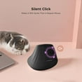 thumbnail image 4 of HRTGFD-57° Ergonomic Wireless Tower Mouse, Vertical Quiet Ergo Mouse, Bluetooth(BT5.0,BT3.0)&2.4G, (800/1200/2400/2400/4000), 5 Buttons for Windows, macOS, iPadOS, Laptop, PC, Black, 4 of 4