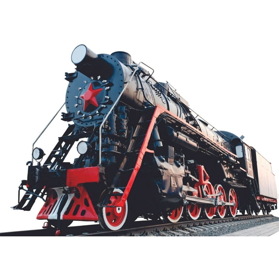 Train Trains Railroad Railroads Image Customized Wall Decal - Custom Vinyl Wall Art - Personalized Name - Baby Girls Boys Kids Bedroom Wall Decal Room Decor Wall Stickers Decoration Size (15x30 inch)