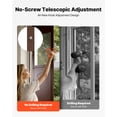 thumbnail image 4 of VEVOR Dog Door for Sliding Glass Door, 75 7/8 to 80 11/16 in Adjustable Height, Aluminum Alloy Frame with Rotating Hinges, Lock Design, 13 5/8 x 23 5/8 in Flap, Sliding Glass Pet Door for Renters, 4 of 9