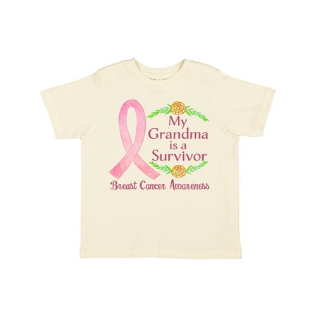 

Inktastic My Grandma is a Survivor Breast Cancer Awareness Gift Toddler Boy or Toddler Girl T-Shirt