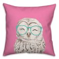 thumbnail image 2 of Creative Products Colorful Owl with Glasses on Pink 20x20 Indoor / Outdoor Pillow, 2 of 3