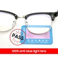 thumbnail image 3 of 2024 Classic Transparent Frame Semi Rimless Blue Light Blockin Glasses Men Square Anti Blue Ray Eyeglasses Computer Women Gaming 1 Black Gold, 3 of 6
