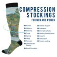 thumbnail image 2 of FORMRS Womens Knee High Socks Casual Long Thick Travel Daily Wear, 2 Pairs, Garden Scene, 2 of 6