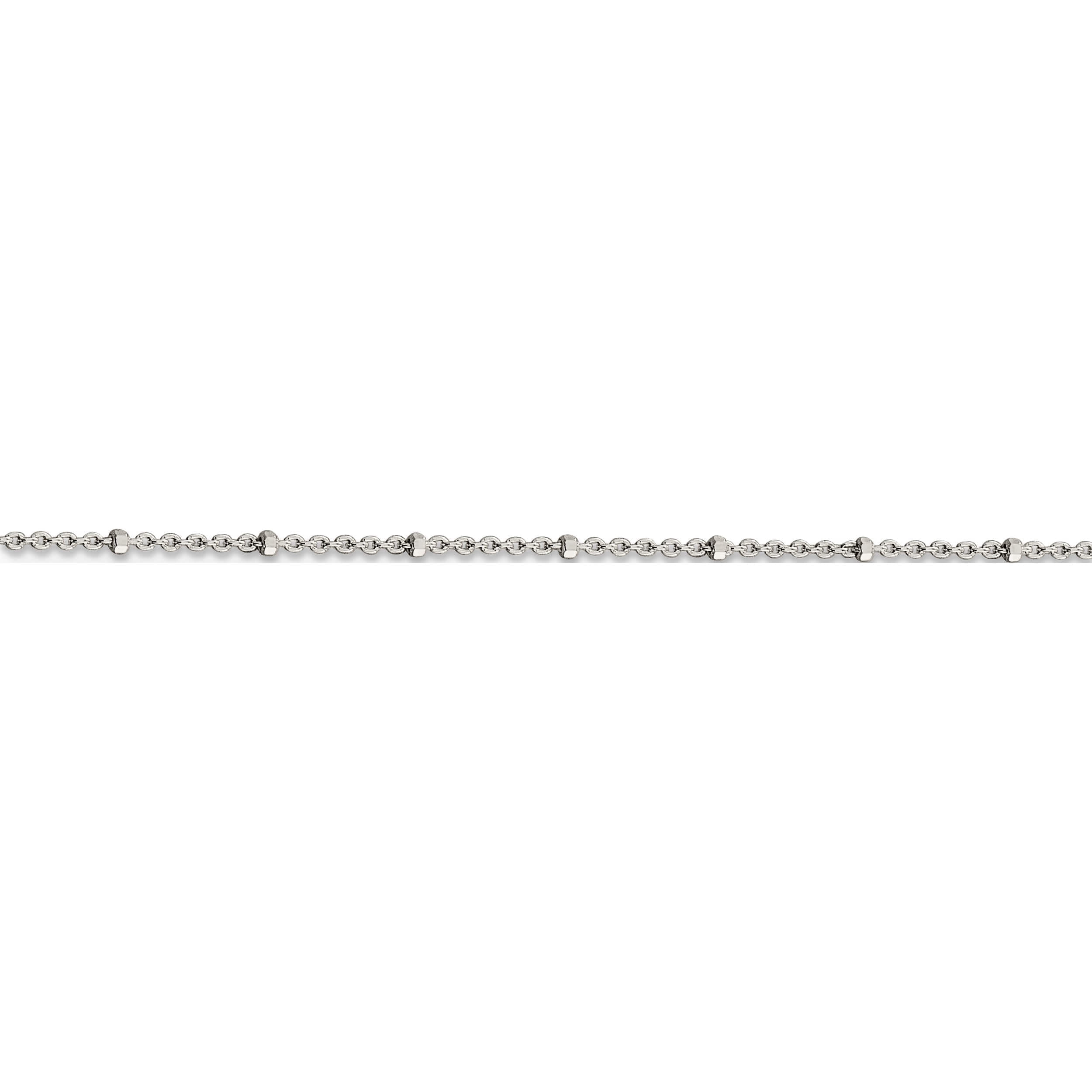 Sterling Silver 1.25mm Rolo With Beads Chain (20 X 1.25) Made In Italy qfc163-20