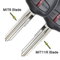 thumbnail image 5 of KEYECU 433MHz ID46 Upgraded Flip 2 Button Remote Key Fob for Mitsubishi Pajero, Lancer & Outlander Left/ MIT11R Right Blade, 5 of 5