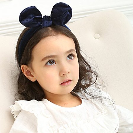 Cerceau A Cheveux En Velours Bleu Marine M Fit Premium Avec Grand Nœud Papillon Pour Bebe Fille Bleu Marine Walmart Canada