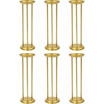 6 PCS Gold Metal Flower Vase Bulk, 23.6 Inch Tall Centerpieces for Wedding Table, Decorative Columns Road Vase Decorative Flower Rack for Home Event Party Wedding Reception (23.6 Inch)