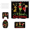 thumbnail image 1 of Shower Curtain Set 4PC How The Stole Christmas Shower Curtain And Mat Set Washable Bathroom Decorations 4PC, 1 of 9