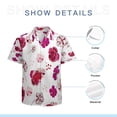 thumbnail image 7 of High Quality Hawaiian Shirts for Men Short Sleeve Aloha Beach Shirt Floral Summer Casual Button Down Shirts Blouses XW7SBX, 7 of 7