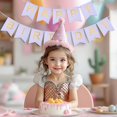 thumbnail image 3 of Banderín de cumpleaños Hirbisnis lavanda Happy Birthday, 13 unidades, 3 of 8