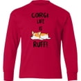 thumbnail image 3 of Inktastic Corgi Life is Rough Long Sleeve Youth T-Shirt, 3 of 5