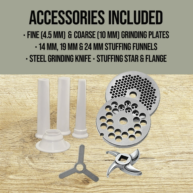 Mossy Oak Heavy-Duty Manual Meat Grinder & Sausage Stuffing Kit