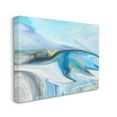 thumbnail image 3 of Fluid Blue Contemporary Composition Abstract Graphic Art Gallery Wrapped Canvas Print Wall Art, 3 of 7