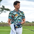 thumbnail image 4 of Cauagu Colorful Fishing Baits Print Men's Polo Shirts, Short-Sleeve Polo Shirts for Men Performance Golf Shirt Athletic Casual Collared T-Shirt-3X-Large, 4 of 8