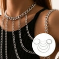 thumbnail image 5 of Jiaroswwei Women U Shaped Fashion Necklace Female One Shoulder Tassel Body Chain Clothing Accessories, 5 of 8