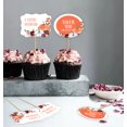 thumbnail image 4 of Inkdotpot Little Pumpkin Gender Reveal Baby Shower Party Collection, Pre-Assembled Double Sided Cupcake Topper Food Picks DIY Party Favors Kit, Pack of 30, 4 of 6