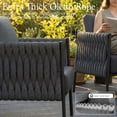 thumbnail image 6 of LayinSun Outdoor Patio Woven Rope Chairs, 2-Person Deep Seating Modern Armchairs 2-Seat for Outside, 6 of 7