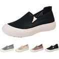 thumbnail image 4 of Women's Soft Orthopedic Shoes Breathable Woven Go Walking Slip On Foam Shoes Arch Support Casual Shoes for Youth Girls, 4 of 12