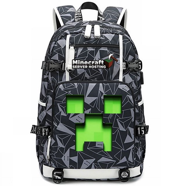 My World Games Peripheral Backpack Teenage Student Backpack Large Capacity Trendy Bag-sebneei