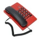 thumbnail image 1 of Teléfono fijo multifuncional con cable y auricular magnético doble para oficina y hotel KXT504, sin batería, color rojo, 1 of 15