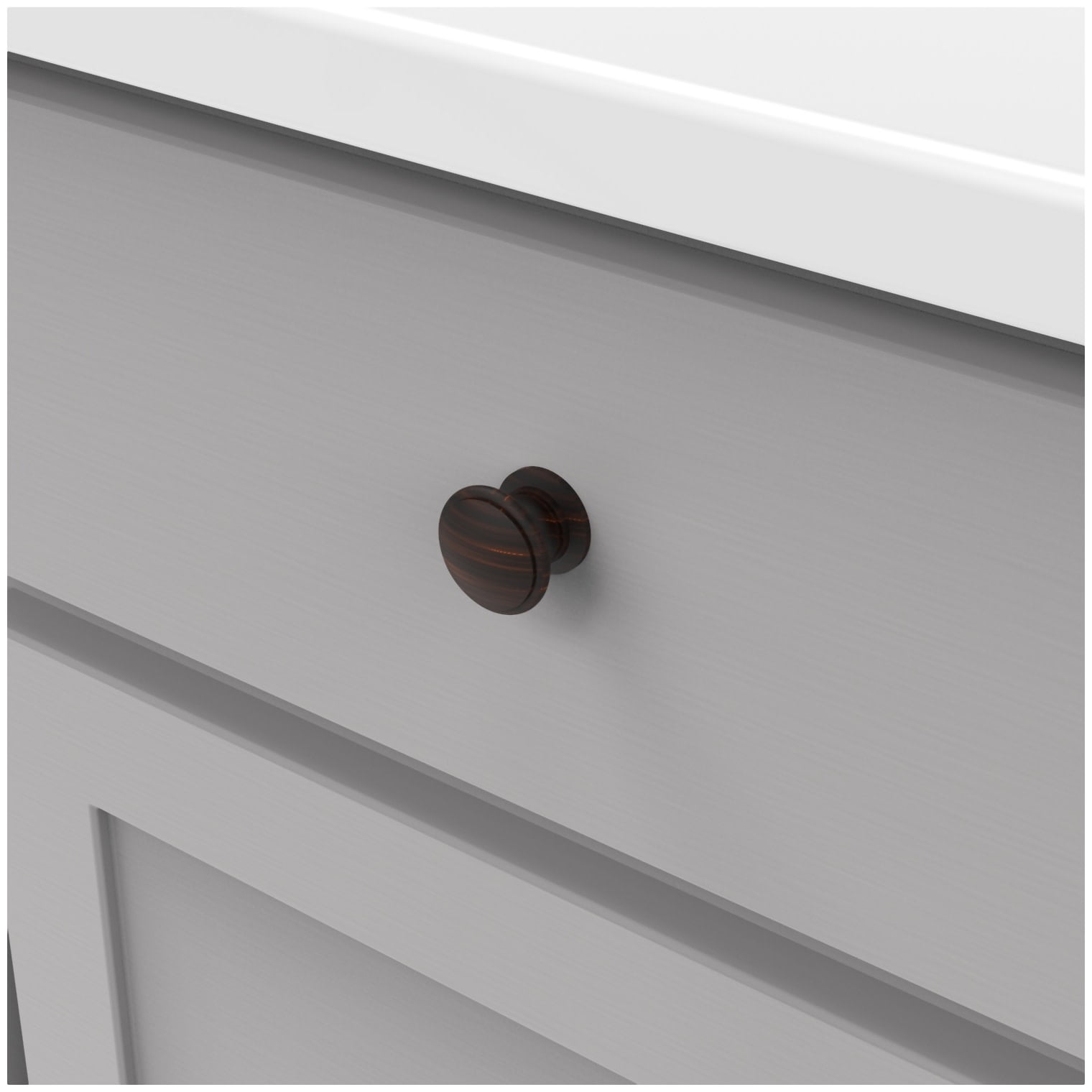 1-1/4" Dia. Williamsburg Cabinet Knob - Black Nickel Vibed