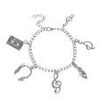 thumbnail image 2 of Creative Note Bangle Bracelet in Silver Alloy for Decor Great for Parties and Daily Wear 1 Pc, 2 of 3