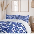 thumbnail image 6 of Ambesonne Geometric Duvet Cover Sets, Monotone Modern Squares, 2-Queen, Violet Blue and White, 6 of 7