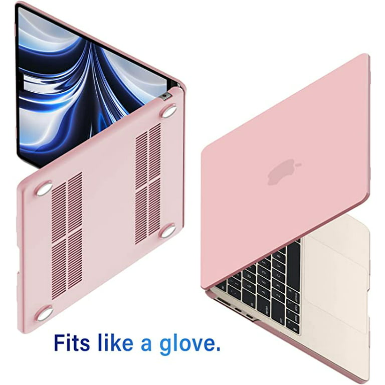 MacBook Air 13.6 Inch Case, A2681 M2 Chip, Hard Shell Cover with Keyboard  Cover Film compatible for MacBook Air 13 M2, Pink