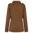 thumbnail image 4 of Frontwalk Women Military Jacket Zip Up Lightweight Utility Jackets Fall Winter Cropped Cargo Jacket Field Safari Coat Outwear Size S-5XL, 4 of 6