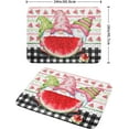 thumbnail image 2 of Summer Gnomes Dish Drying Mat 18x24 Inch ,Watermelon Fruit Buffalo Plaid Kitchen Dry Mats with Loop Absorbent Foldable Dishes Pad for Sink Counter Drainer Countertops Refrigerator Protector, 2 of 6