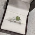 thumbnail image 2 of Natural Peridot Ring, Rough Peridot Gemstone Ring, August Birthstone, Double Band, 925 Sterling Silver, Womens Ring, Christmas, Thanksgiving, Handmade, Statement Jewelry, Rough Gemstone Jewelry, 2 of 6